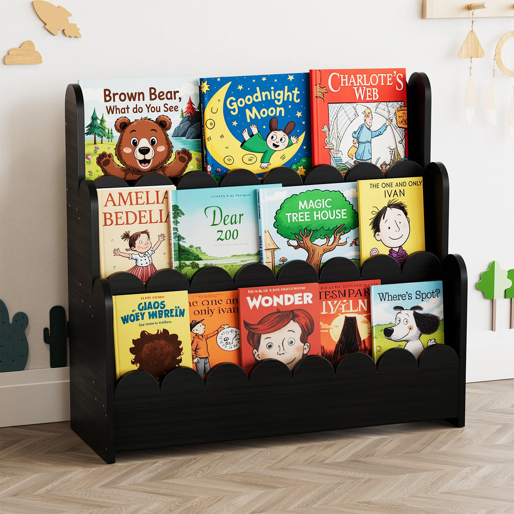 3-Tier Montessori Kids Bookshelf Organizer
