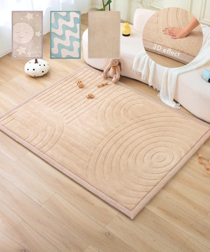 Coral Velvet Baby Play Mat for Safe Crawling and Play