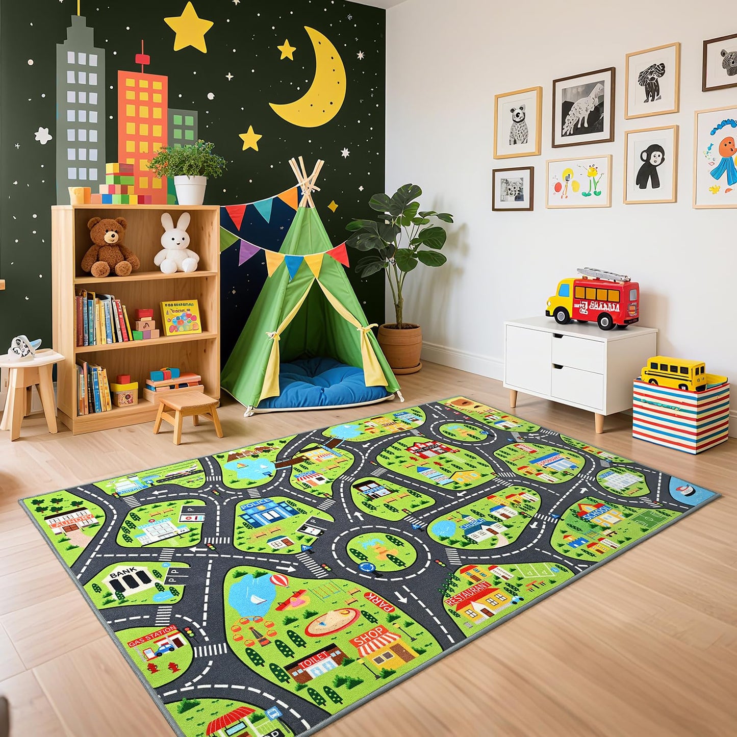Kids Playroom Area Rug for Bedroom & Nursery