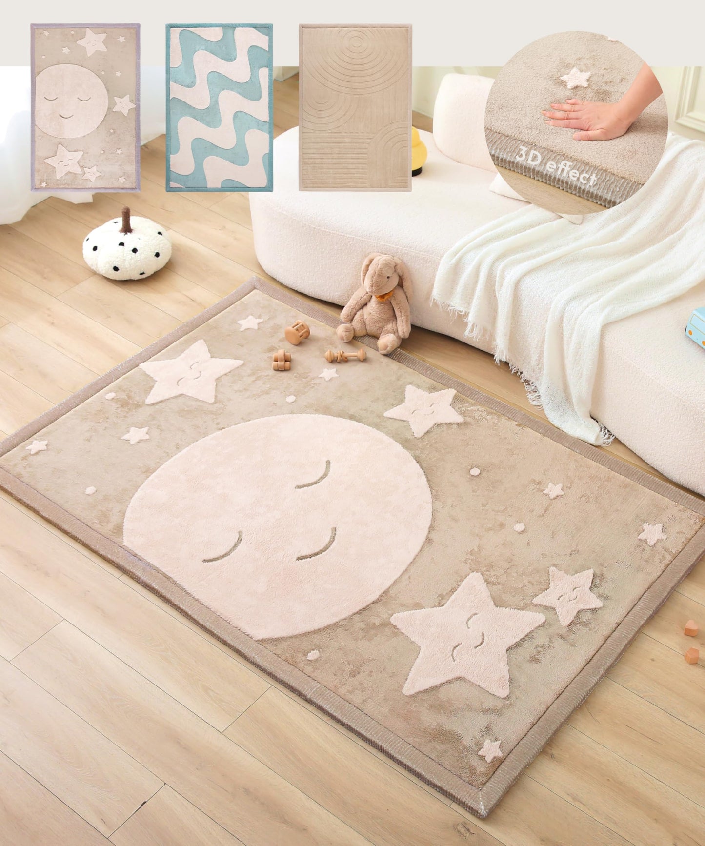 Coral Velvet Baby Play Mat for Safe Crawling and Play