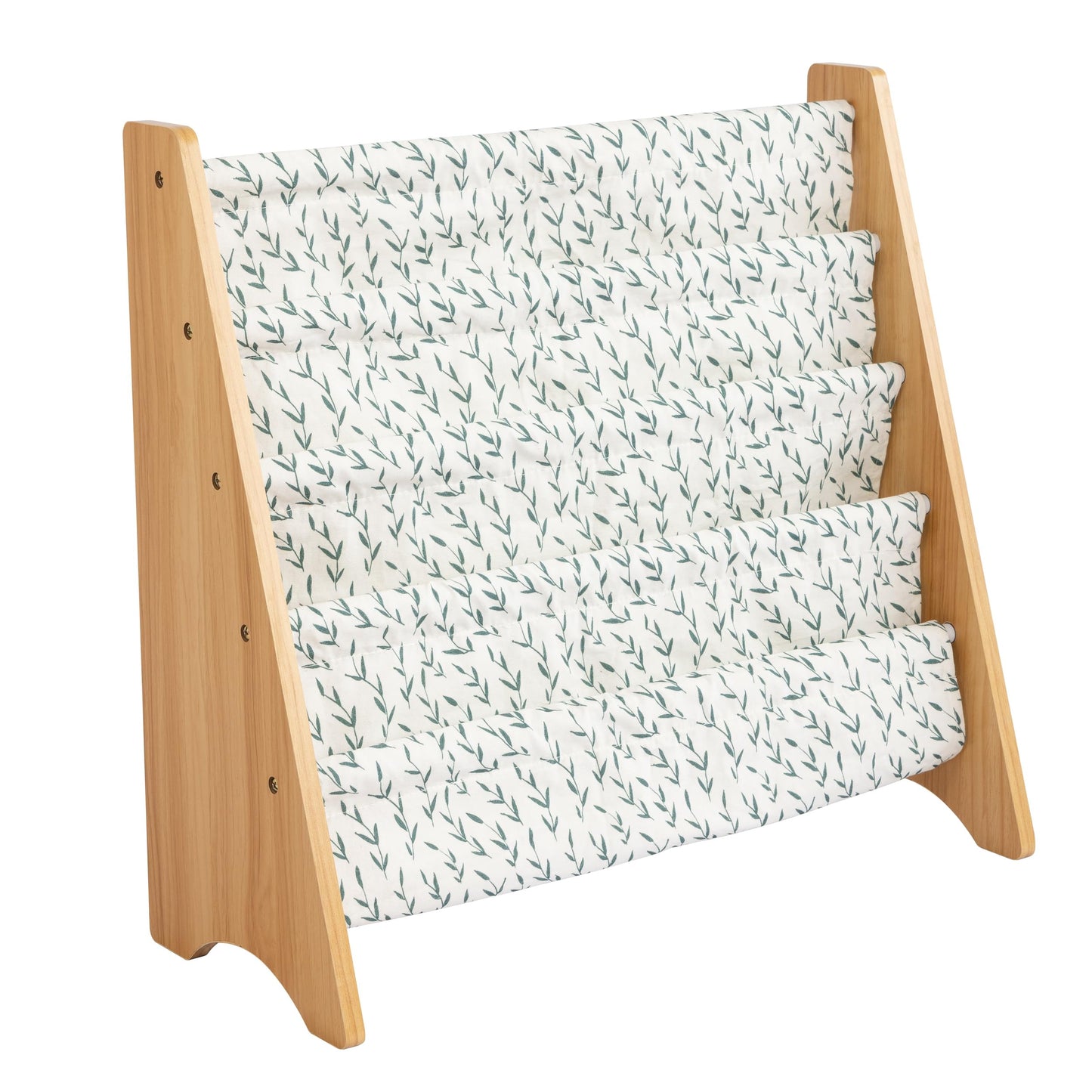 4-Tier Kids Bookshelf with Deep Sling Pockets