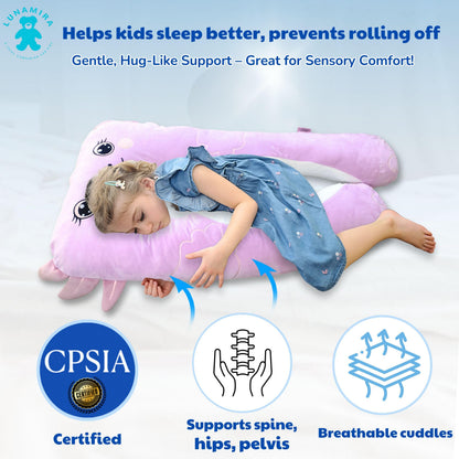 LUNAMIRA Kids Body Pillow for Children