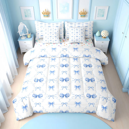 Pink Bow Bedding Set for Girls and Kids