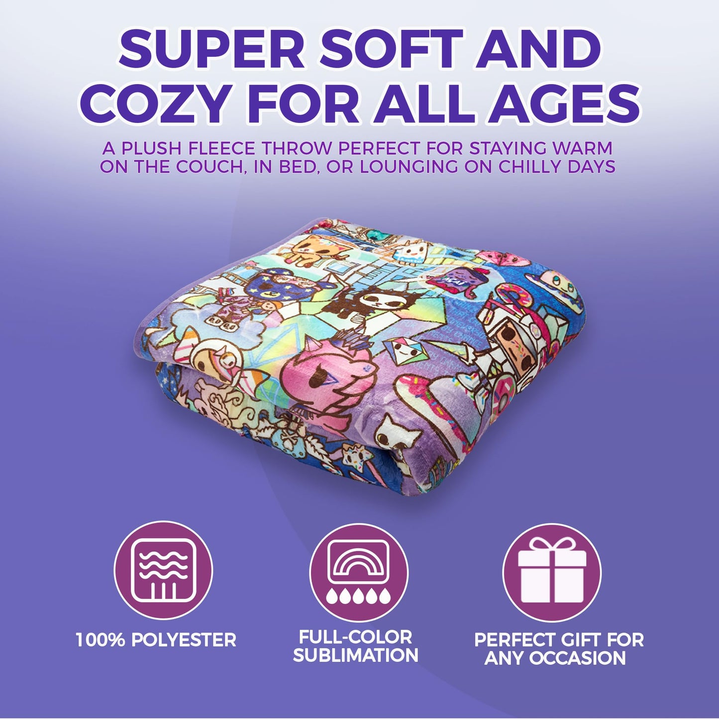 Personalized Unicorn Throw Blanket for Kids