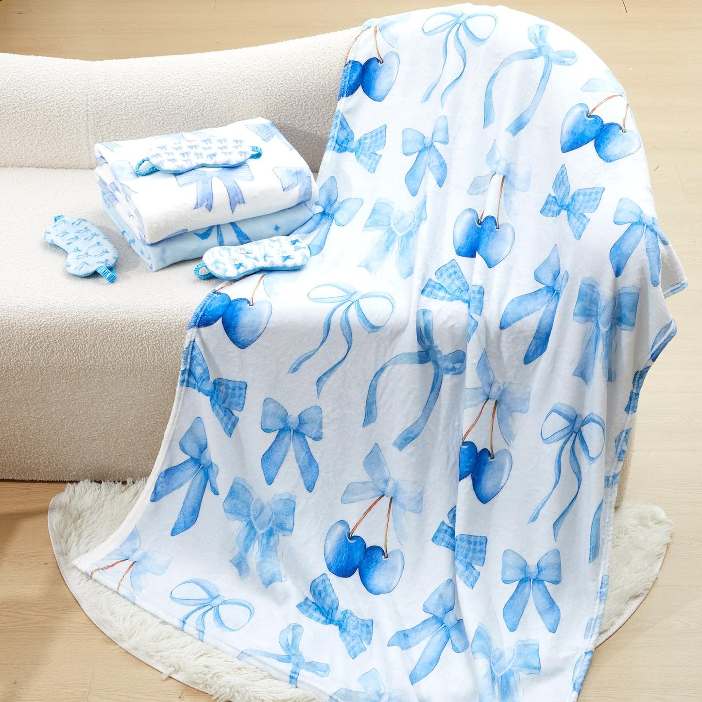 Kids Sleepover Blanket & Eye Mask Party Set