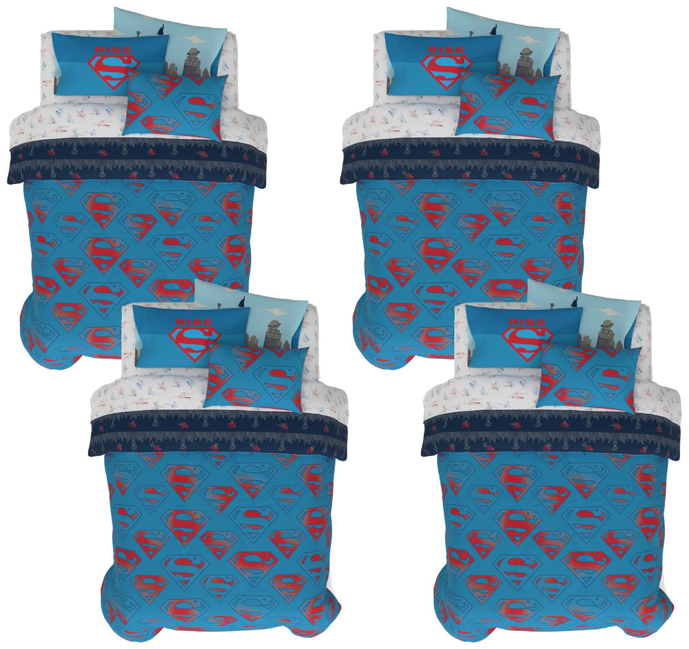 Superhero Reversible Comforter & Sheet Set for Kids