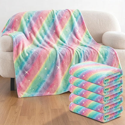 Glow-in-the-Dark Kids Flannel Sleepover Blanket Set