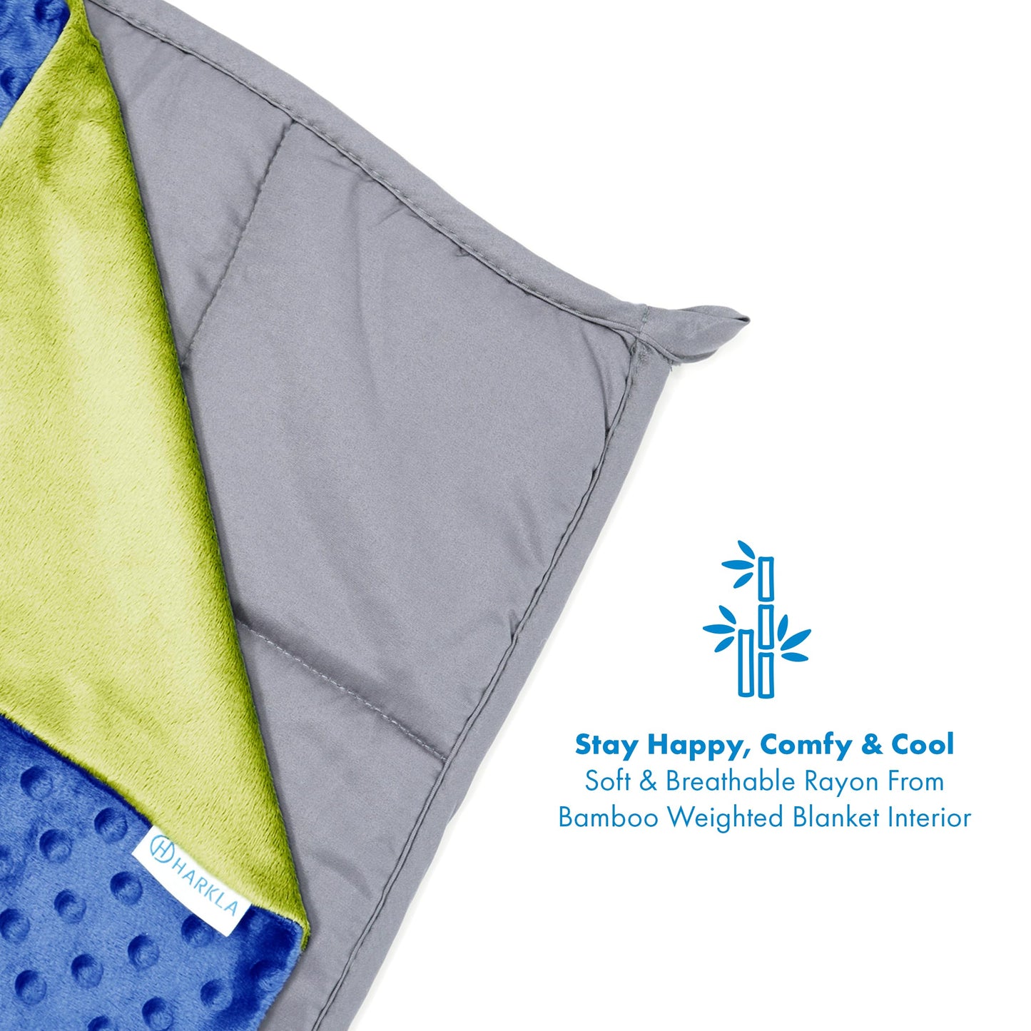 Kids Cooling Weighted Blanket with Minky Cover