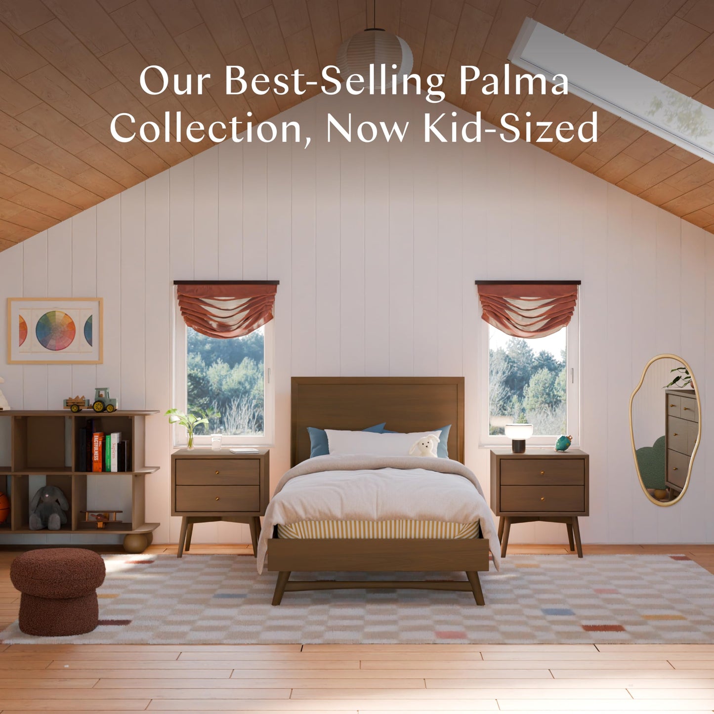 Solid Wood Twin Bed Frame with Headboard
