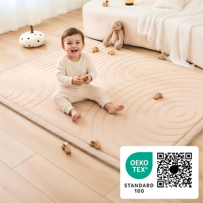 Coral Velvet Baby Play Mat for Safe Crawling and Play