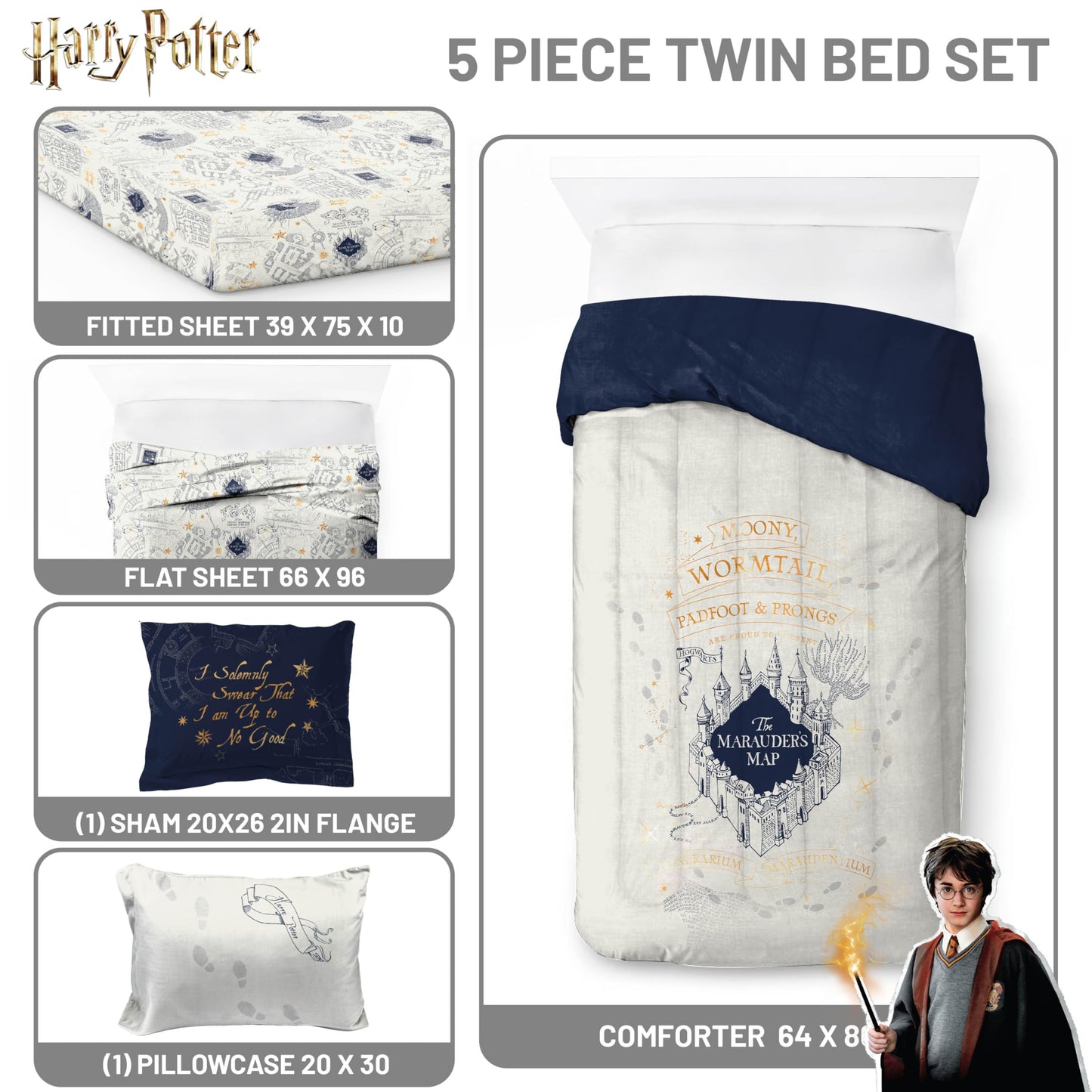 Kids Comforter Set with Sheets & Pillow Covers