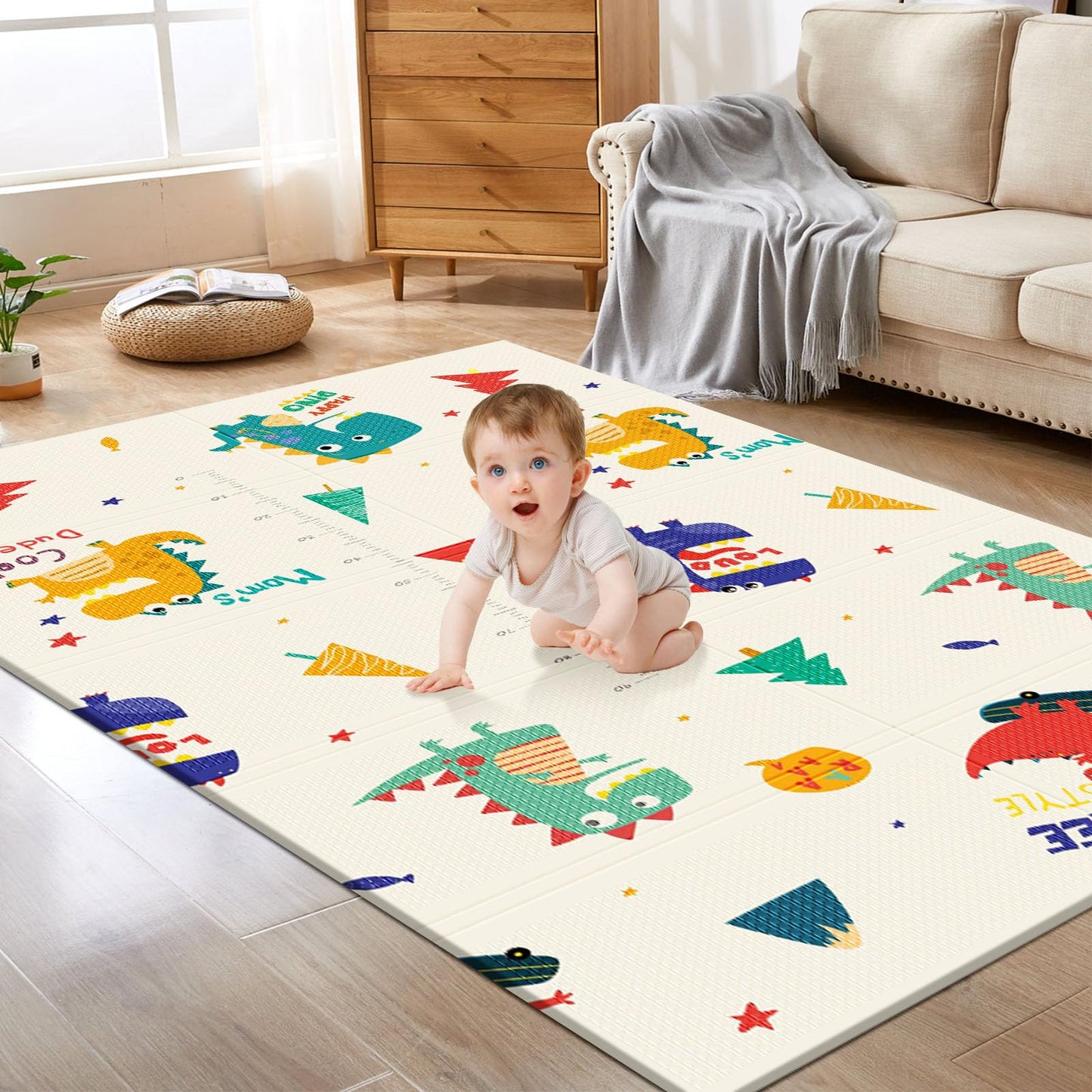 Foldable Foam Play Mat for Babies Toddlers and Kids