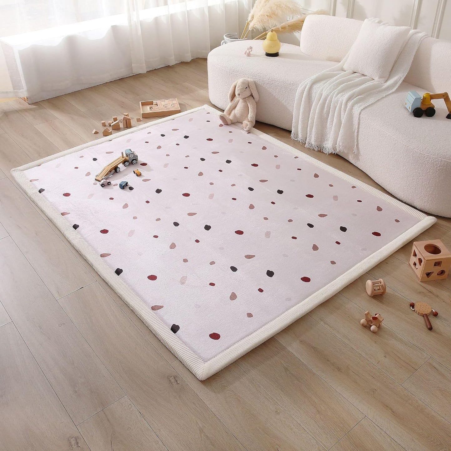 Coral Velvet Baby Play Mat for Safe Crawling and Play