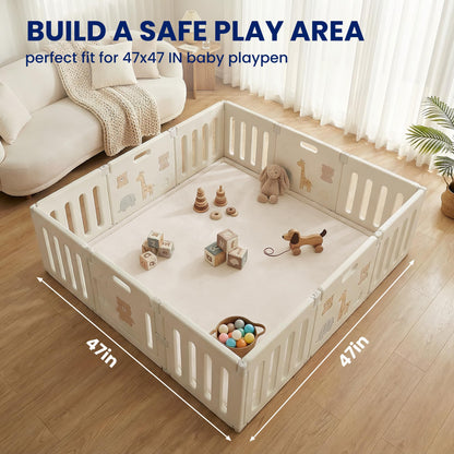 Extra Thick Memory Foam Baby Play Mat for Floor