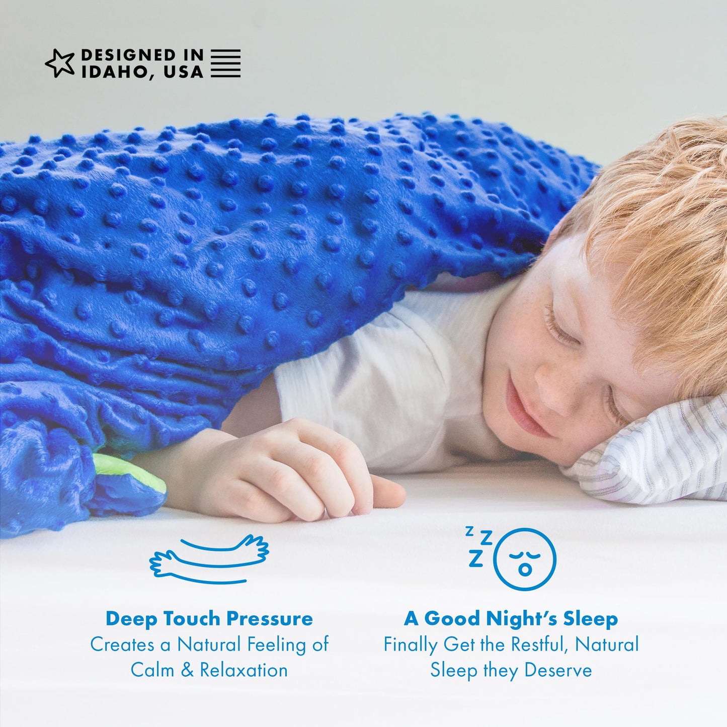 Kids Cooling Weighted Blanket with Minky Cover