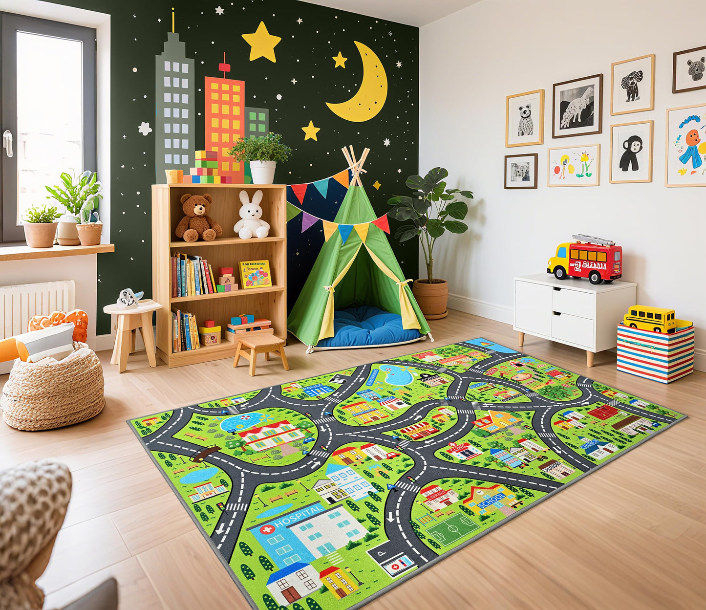 Kids Playroom Area Rug for Bedroom & Nursery
