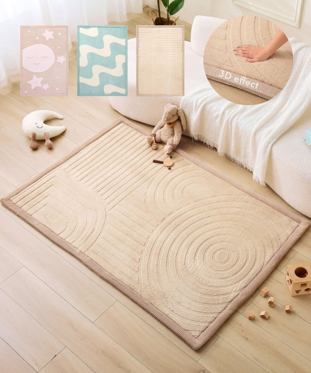 Coral Velvet Baby Play Mat for Safe Crawling and Play