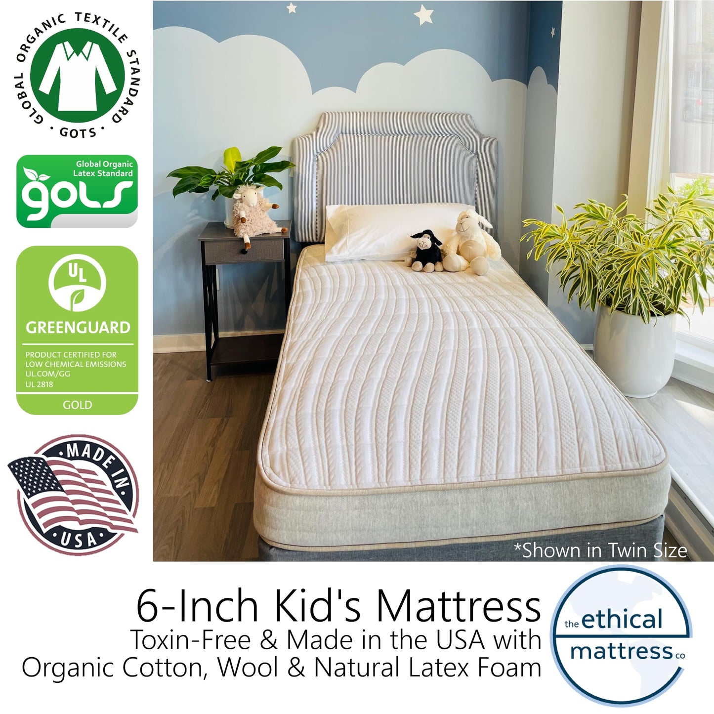 Organic Kids Mattress with Pocket Coil Support