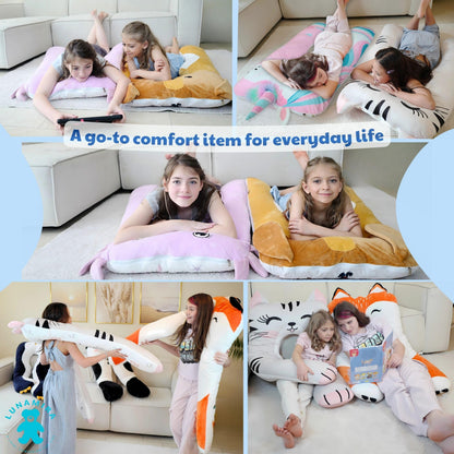 LUNAMIRA Kids Body Pillow for Children